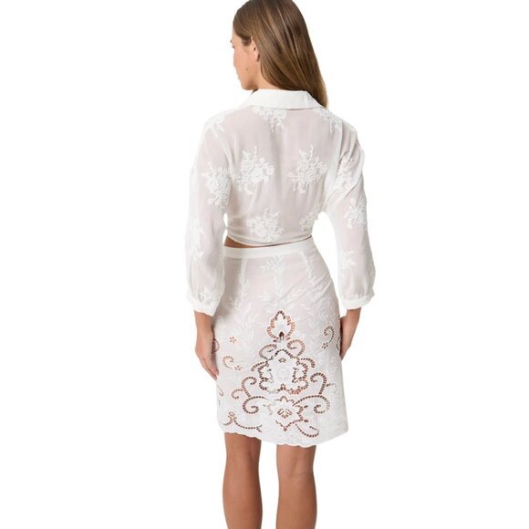 CAMILLE Women Midi Skirt White - Picture 4 of 6